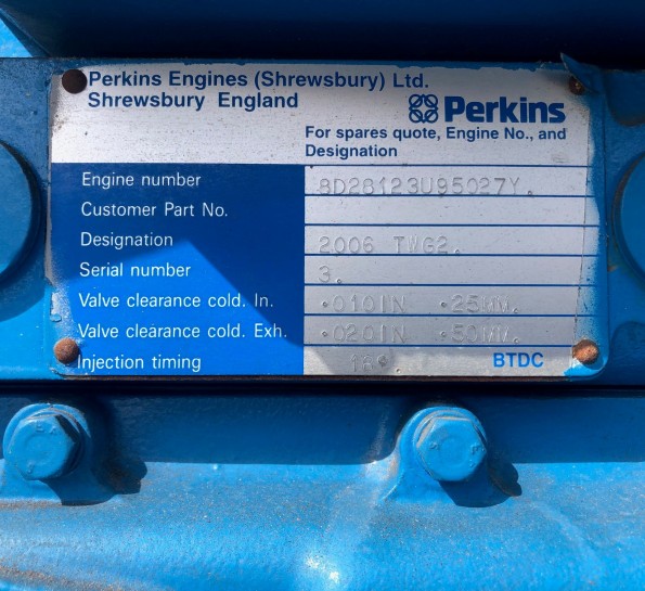 300 Kva Perkins/Atalanta open type diesel generator. Engine: Perkins 2006-TWG2